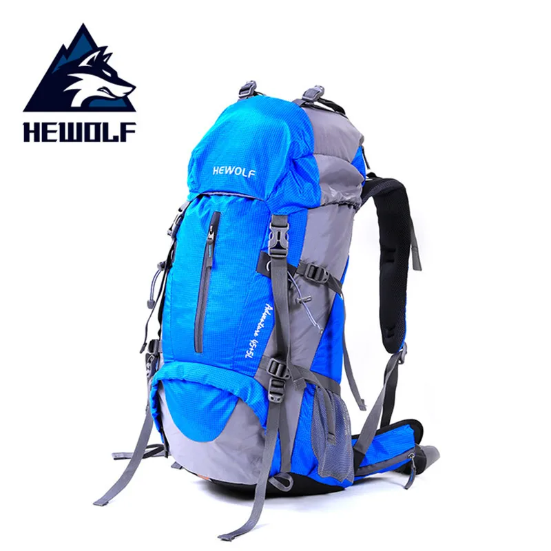 Hewolf сумка для скалолазания Hewolf на открытом воздухе 45л+ 5л походный рюкзак, рюкзак для активного отдыха, спорта, походов, кемпинга, рыбалки, путешествий, дождевик