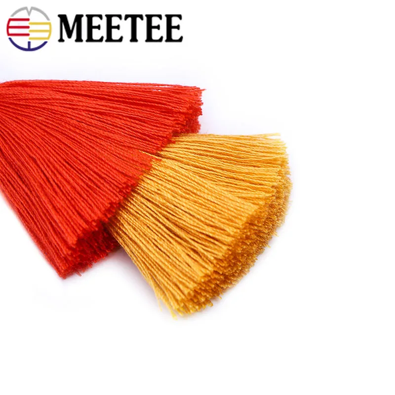 

Meetee 3pcs 15X3.5cm Cotton Tassel O Ring Srping Buckle for Woman Pendant Gift Bag Summer Decor DIY Handmade Accessories TF206