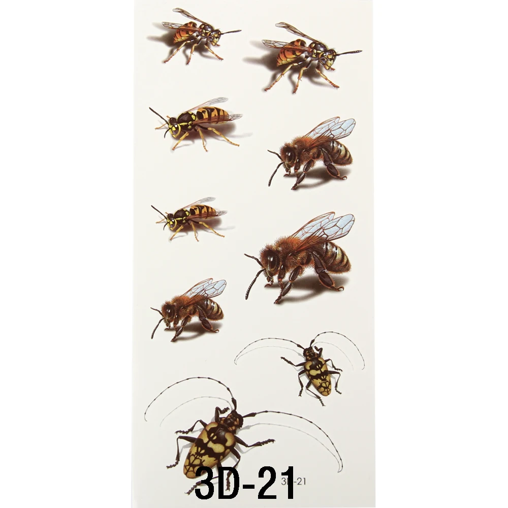 6 шт. специальные 3D водонепроницаемые наклейки для тела Временные татуировки