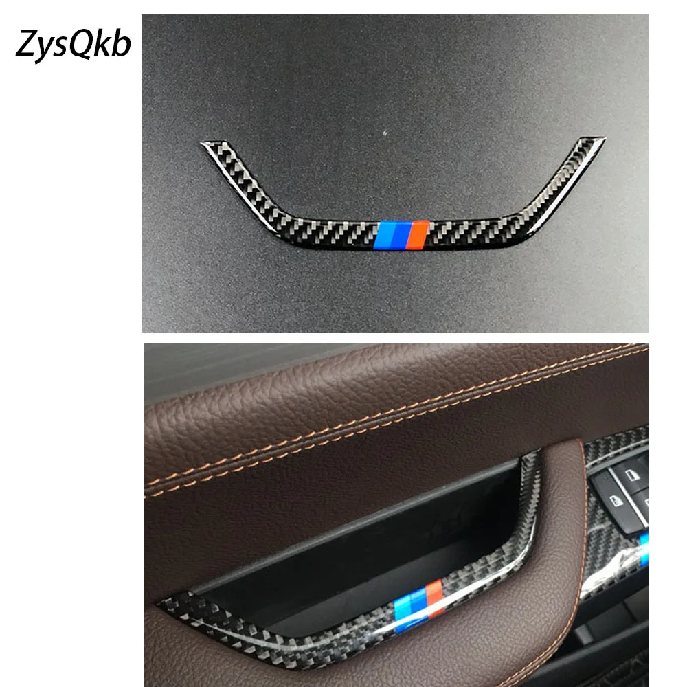 For BMW F25 F26 Interior Carbon Fiber Car Door Armrest Storage Box Frame Cover Trim 2011-2017 X3 X4 Accessories | Автомобили и