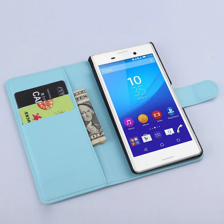 Роскошный кожаный чехол бумажник в стиле ретро для Sony M4 M 4 Aqua E2303 E2333 откидной