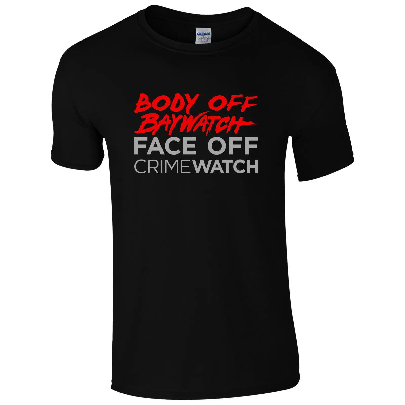 Тело от Baywatch Face Off Crimewatch и футболка смешной грубый Шутка Подарок Для мужчин Топ
