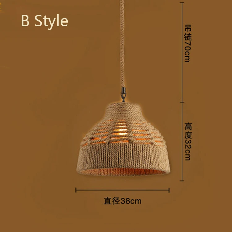 Retro loft Vintage Hemp Rope Pendant Light DIY Lamp E27 Industrial Edison Bulb Hanging Kitchen Fixture Lustre | Лампы и освещение