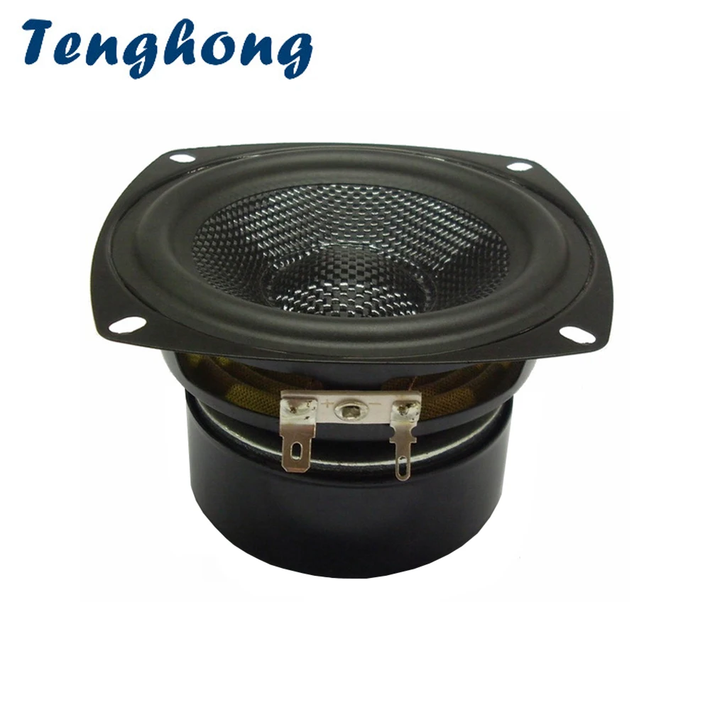 

Tenghong 1pcs 4 Inch Bass Speaker 4/8Ohm 30W Fiberglass Woven Basin Waterproof Speaker Unit Lawn Bathroom Bluetooth Loudspeaker