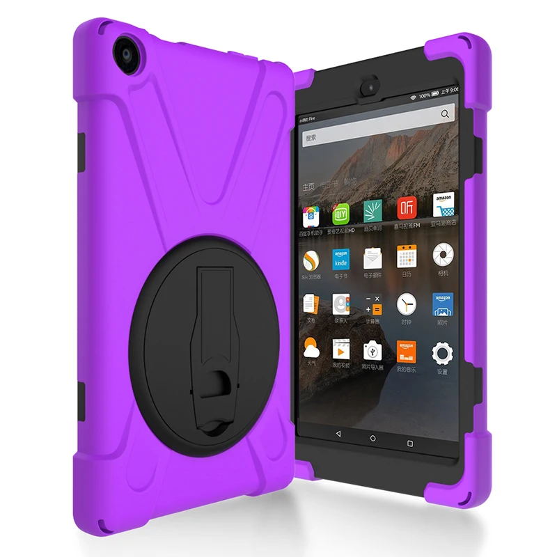 Ударопрочный детский безопасный силиконовый чехол с подставкой для Amazon Kindle Fire HD " планшет+ стилус