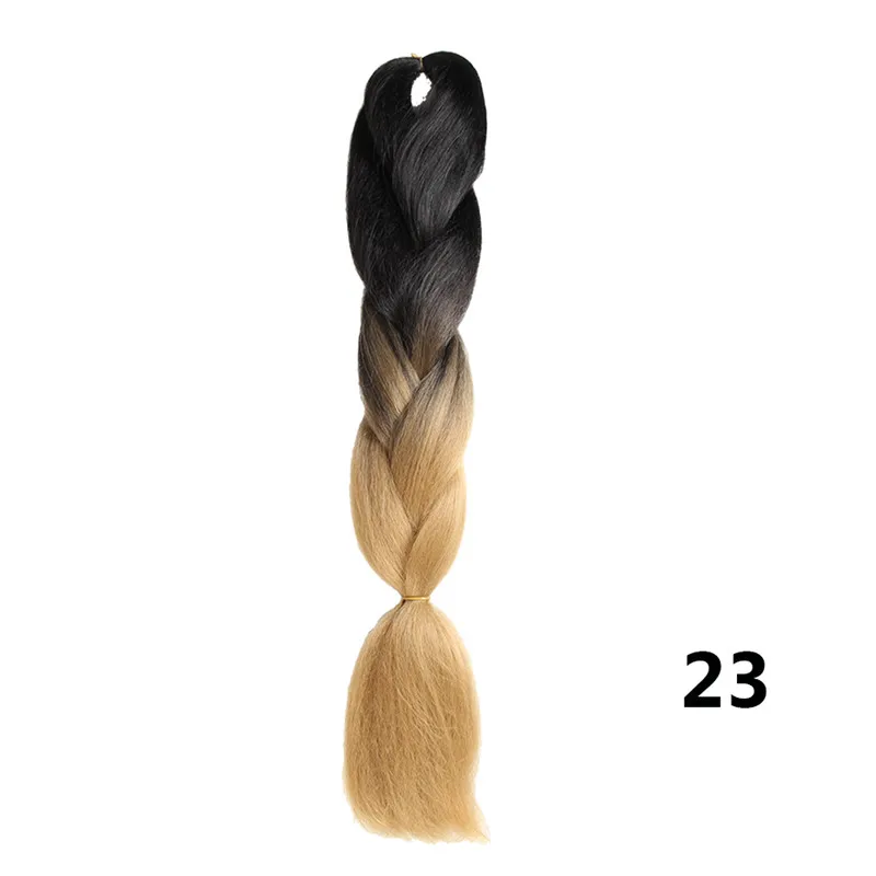 P4/27 Sambraid jumbo косы ombre канекалон 24 inch плетение волос для вязания канекалон крючком косы синтетических крючком волос 100g - Цвет: P4/27