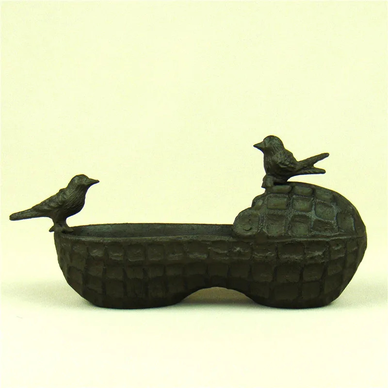 Foundry Iron Peanut Model Storage Box Decorative Metal Bird Lovers Figurine Home Organizer Bin Boutique Gift and Craft Ornament | Дом и сад