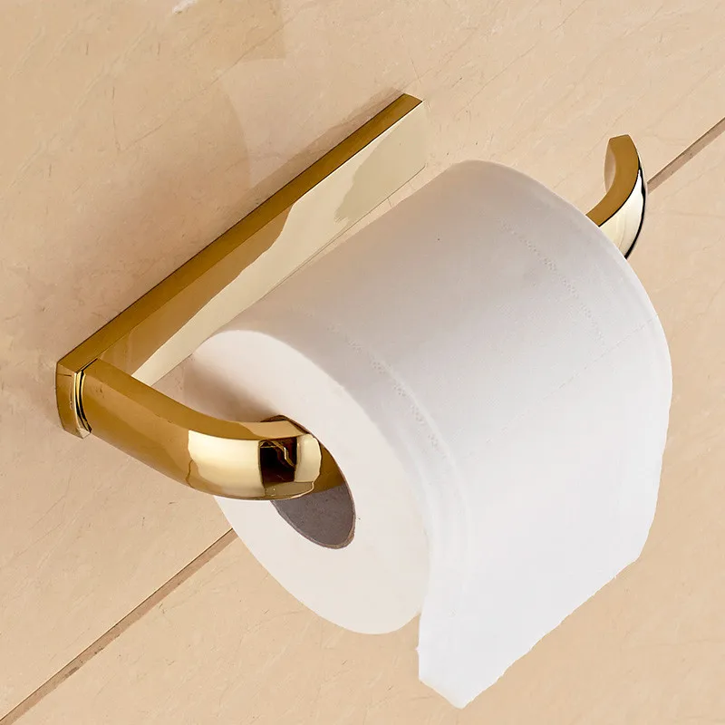 Держатель для бумаги 5 цветов Твердый латунный настенный держатель туалетной