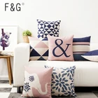 Декоративный чехол для диванной подушки в скандинавском стиле синие Розовые Геометрические подушки Чехол для дивана