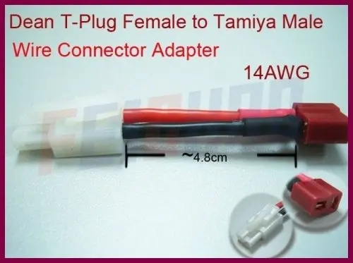 F01889 T переходник с гнездовой вилки на штекер Tamiya 14AWG|connector charger|connector bodyconnector tube |