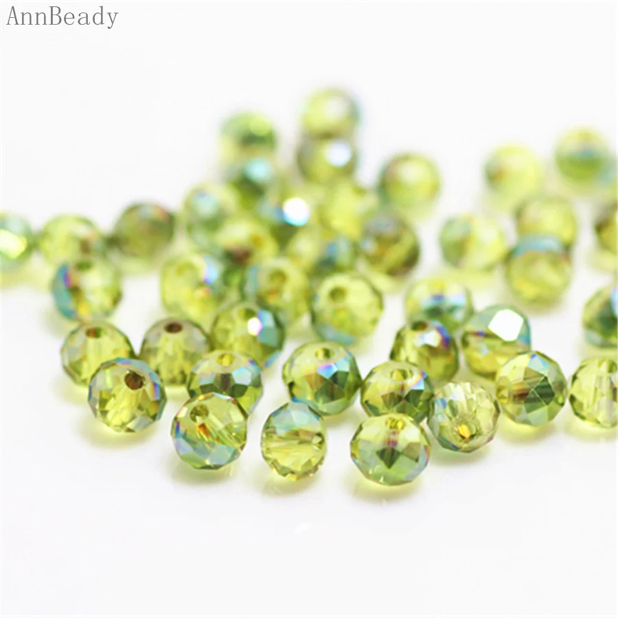 yellow rose green AnnBeady Черный ab Цвет 3*4 мм 145 шт Rondelle Австрийские граненые Хрустальные стеклянные бусины Свободные разделительные бусины для изготовления ювелирных изделий - Цвет: yellow rose green