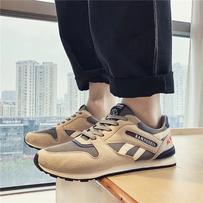2019 men's casual shoes sneakers breathable Zapatillas Hombre fashion black gray jogging zapatos | Обувь