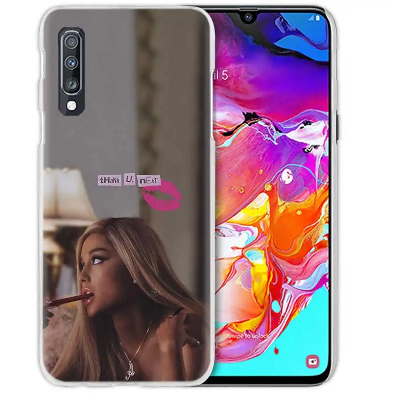 Благодарим Вас следующий Ариана Гранде чехол для samsung Galaxy M40 A50 A80 A70 A60 A40 A30 A20e A10 J4 J6 плюс J8 жесткий чехол из ПК для телефона