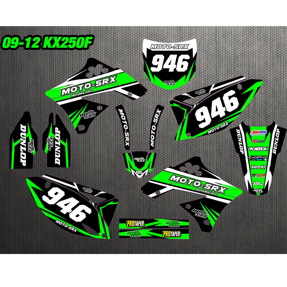 KX65 2000-2020 Настраиваемые Графические наклейки для команды Kawasaki KXF250 2004-2019 / KXF450 2006-2020