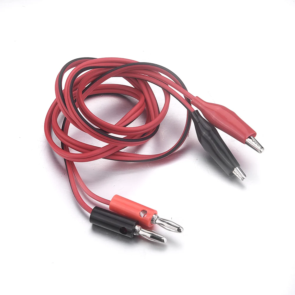 6Pcs/Set High Quality Copper Wire Core 1m Long Cable Banana Plug to Alligator Clips Durable Cables Connector Power Test Leads |
