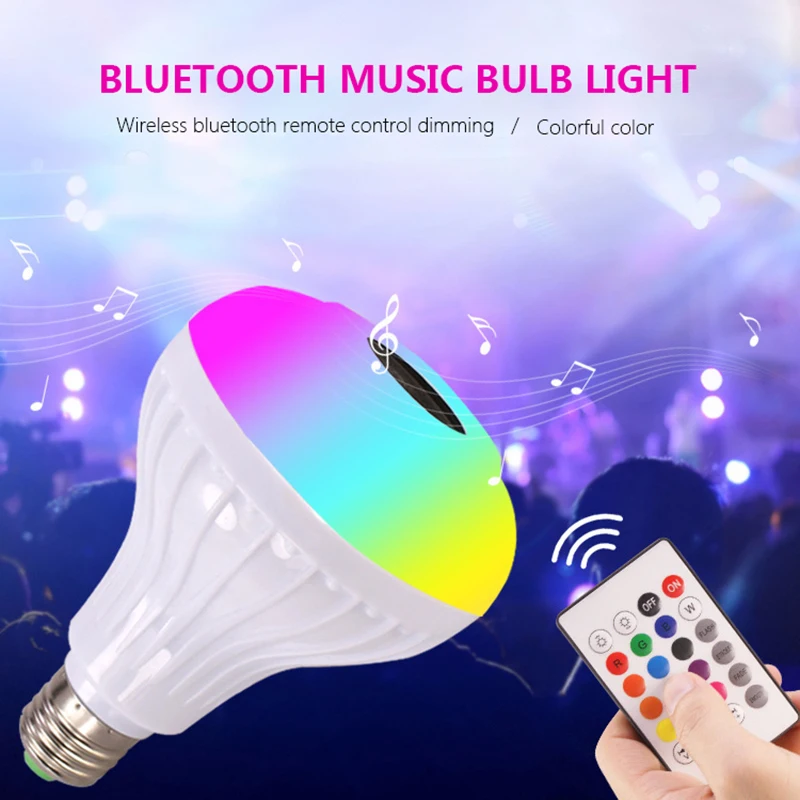 Oreab 12 Вт Регулируемая Беспроводная умная светодиодная Rgb Bluetooth лампа E27 с