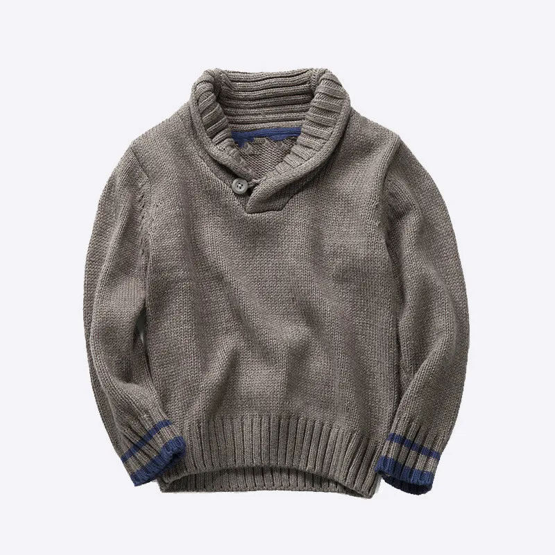 Свитера для маленьких мальчиков сезон осень зима Детские хлопковые водолазки и