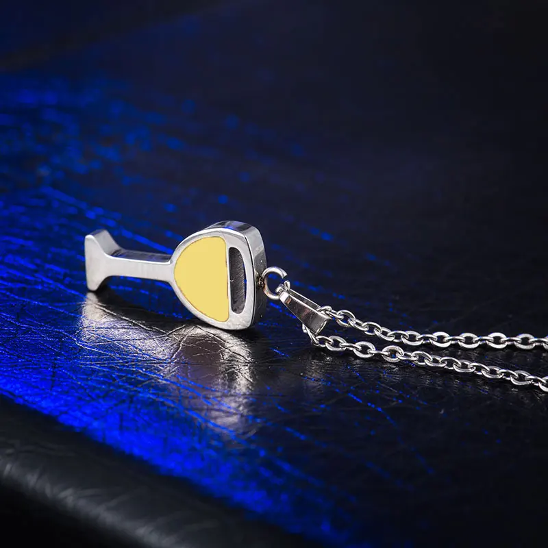 Модное колье WAWFROK 2019 для женщин красного и желтого цвета с винными стаканами на крючке из нержавеющей стали и уникальным дизайном украшений.