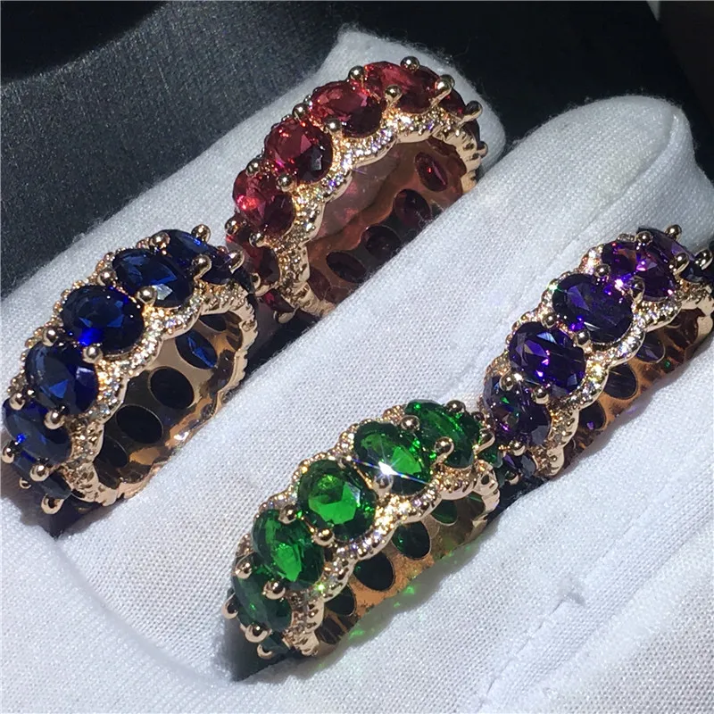 Женское и мужское кольцо из розового золота вечерние Обручальные кольца серебра