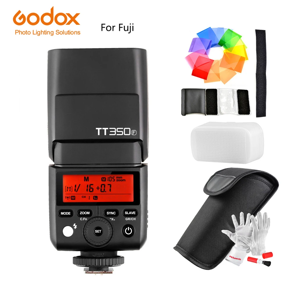 

Godox TT350F Mini Speedlite Flash for Fujifilm X-T20 X-T3 TTL HSS GN36 1/8000S 2.4G Wireless System / X1T-F Trigger Transmitter