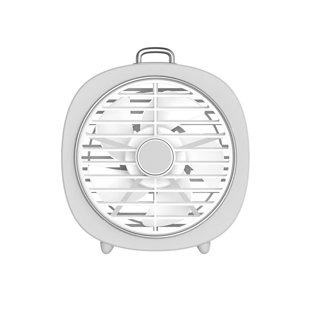 CARPRIE мини перезаряжаемый вентилятор Настольный Вращающийся светодиодный