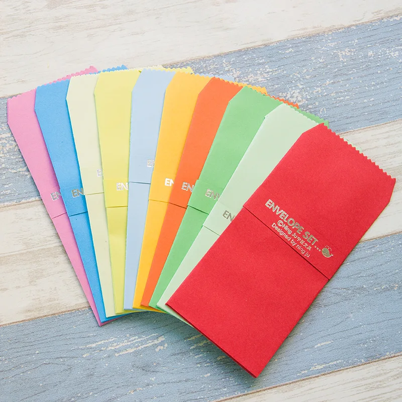 5 шт. корейские Канцтовары однотонные конверты от производителя|colored envelopes|envelope