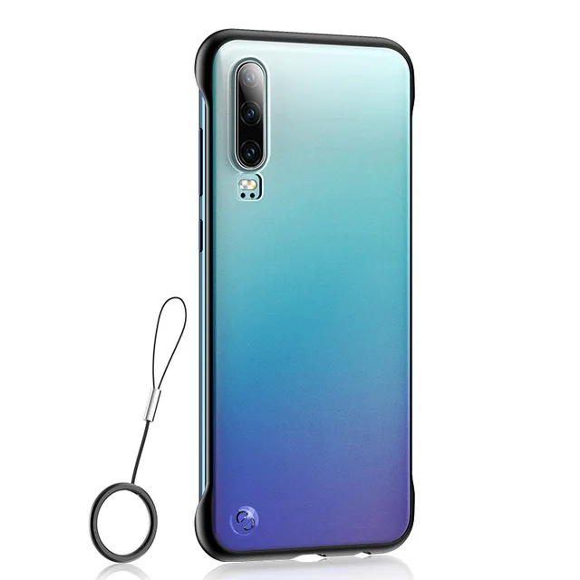 Black Для huawei P30 Pro Чехол безрамный Матовый Прозрачный чехол для P30 чехол силиконовый защитный бампер для huawei P20 Pro Lite чехол s - Цвет: Black