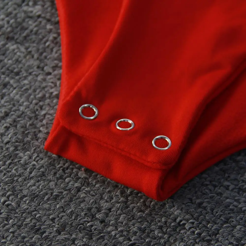 Женское облегающее боди с длинным рукавом и глубоким V образным вырезом|Боди| |