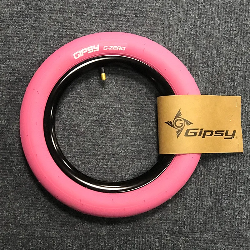 12 inch bike tire 12*1.75 balance bicycle tire colorful tires for competition light tire - Цвет: pink