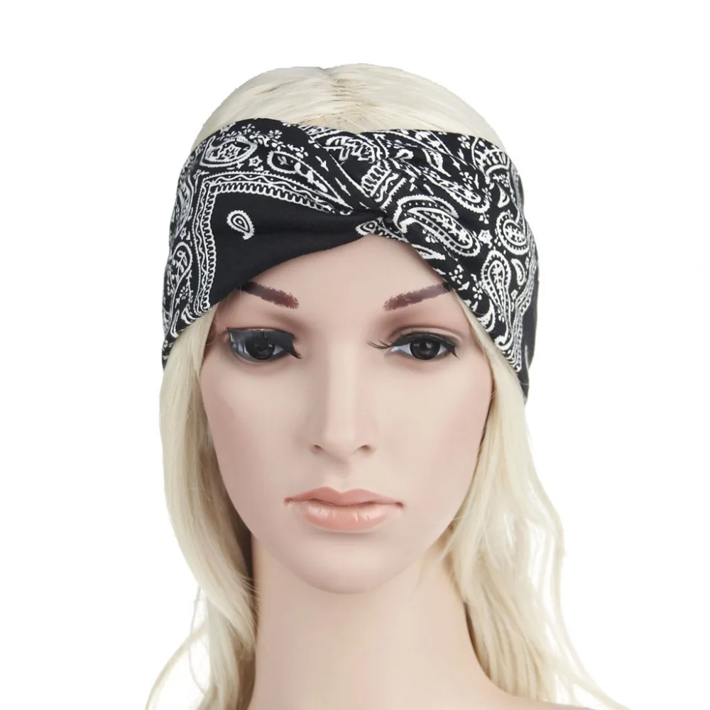 Women Bohemia Wide Stretch Headbands Headpiece Headwrap Turban Bandage Head band |