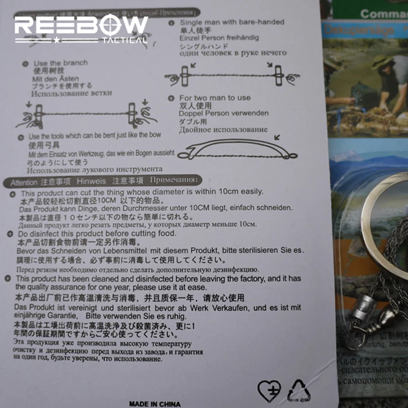 

Outdoor Life Saving Wire Saw 70cm Stainless Steel Portable Rope Tactical EDC Tool Wild Survival Jungle Adventure Life Saving