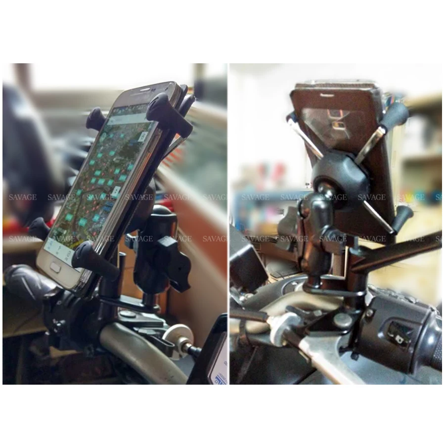 

Phone Holder USB Charger For YAMAHA XT660 R/X/Z XT660R XT660X XT1200Z V-MAX 1700 Motorcycle GPS Navigation Bracket X-Grip