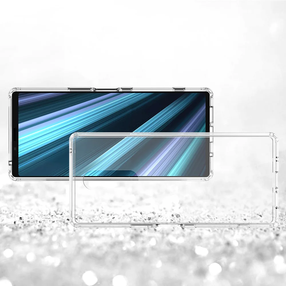 Чехол для Sony Xperia 1 10 Plus ударопрочный Прозрачный Жесткий Тонкий чехол накладка