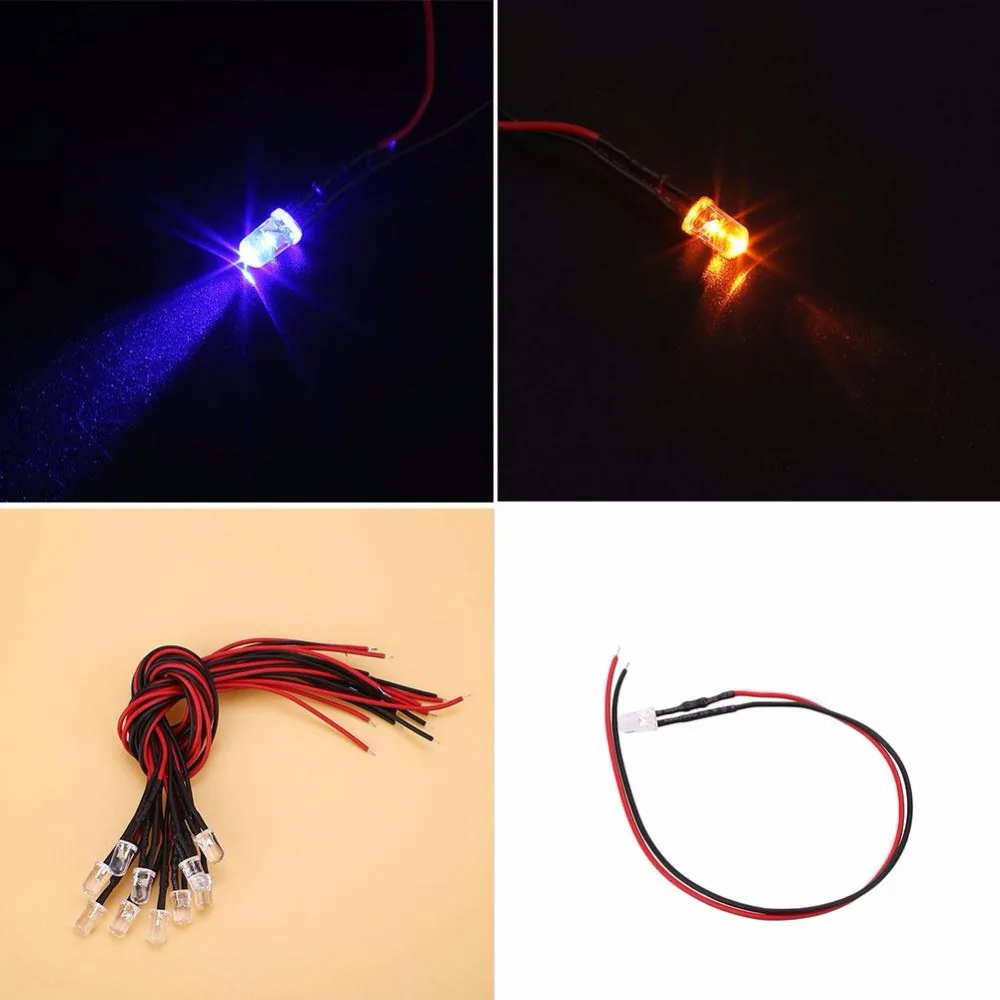 

Mabor 10pcs 10lm LED Illuminant Bulb Pre-wired Light Lamp Emitting Diodes DIY