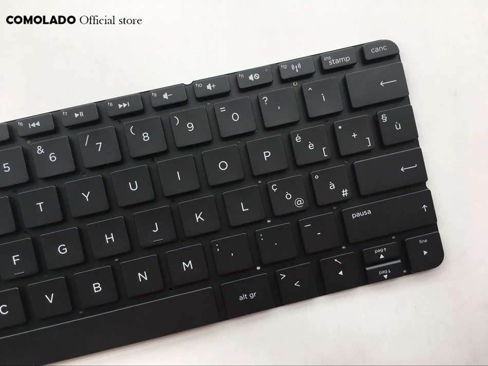 Это итальянская клавиатура для HP 410 G1/Pro x2 G1 черная без рамки маленькая клавиша