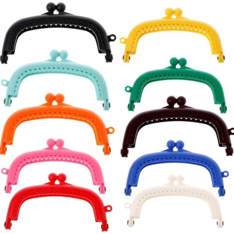 

2020 NEW Candy Color Resin Coin Purse Bag Arc Frame Kiss Clasp Lock Handbag 8.5cm Hot Bag Parts & Accessories