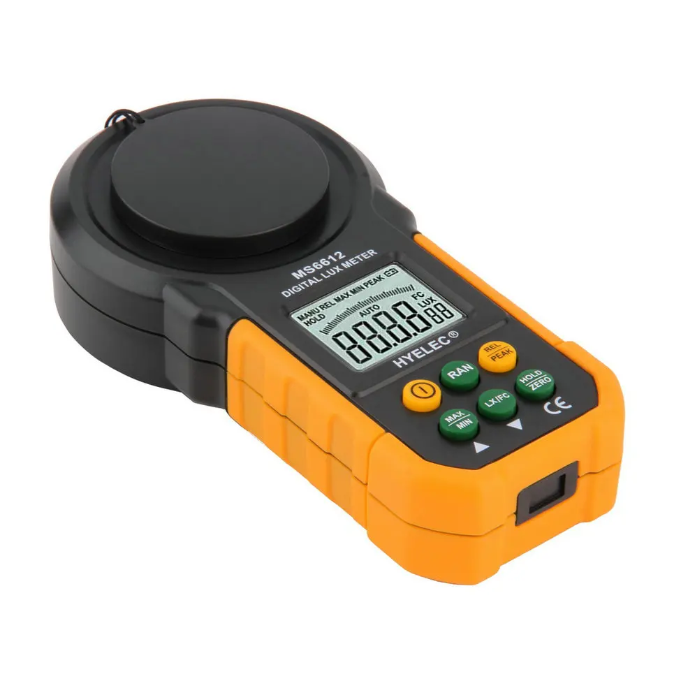 1 шт. Профессиональный MS6612 Цифровой Люксметр 200000 люкс Light Meter Тесты Spectra Авто