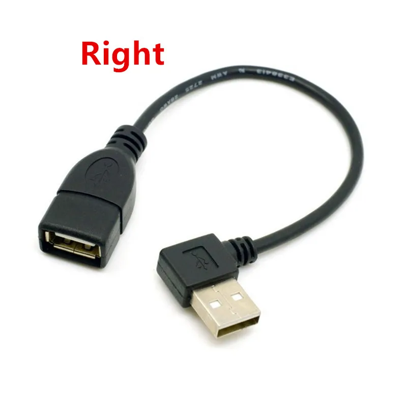 20 см USB 2 0 A папа к женскому 90 Угловой удлинитель Кабель USB2.0 M/F