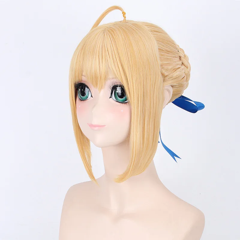 Аниме Fate Stay night косплей парик сабля для волос Grand Order Gloden синтетические вечерние