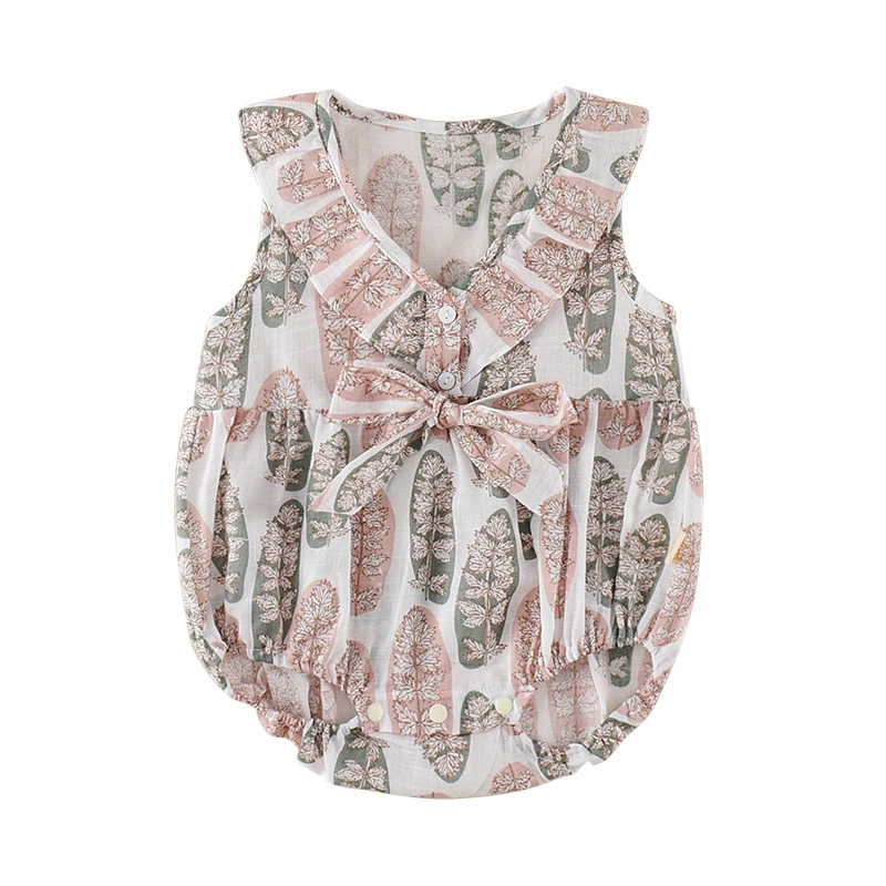 Милые летние модели комбинезон для маленьких девочек с принтом в виде звезд