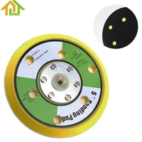 professional 5 inch 12000rpm dual action random orbital sanding pad plate with 6 holes for pneumatic sanders air polishers