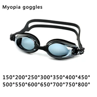 unisex adult silicone swimming goggles with myopia degree goggles waterproof anti fog hd swimming glasses with box
