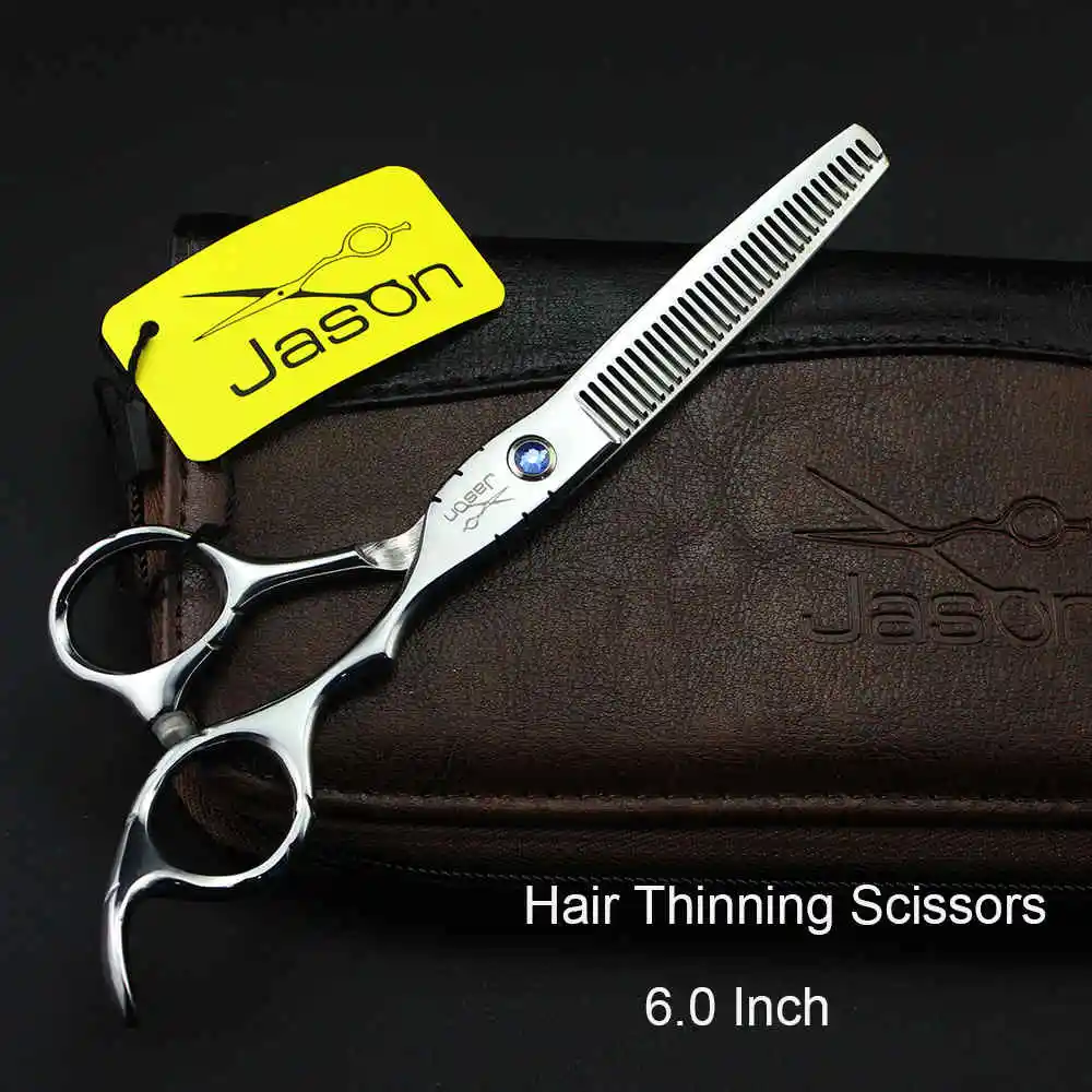 Silver- 6.0inch-Thin 1 шт. Парикмахерские ножницы для стрижки волос 5," и 6" Профессиональные парикмахерские Парикмахерские ножницы многоцветные Парикмахерские ножницы - Цвет: Silver- 6.0inch-Thin