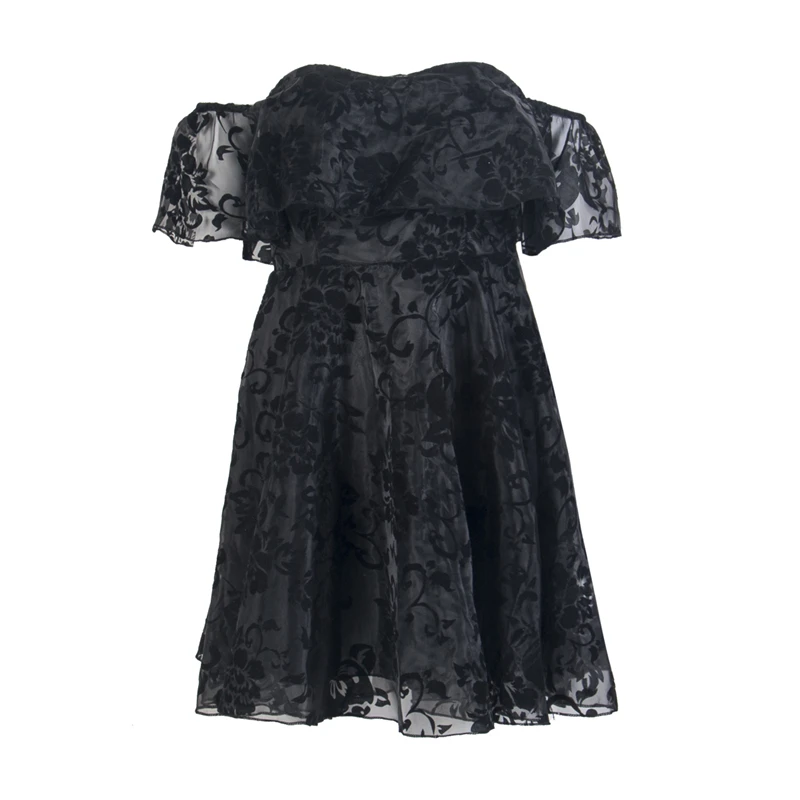 Women Lace Tulle Sling Short Dress Bridesmaid Mini Sundress Sexy Mesh Summer Boho A-line See-through Black Vestidos | Женская одежда