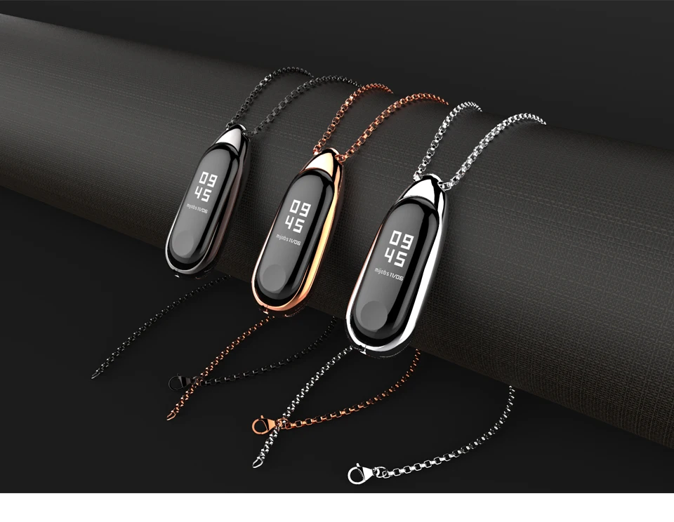 Mi jobs для Xiao mi Band 3 версия металлический чехол ожерелье украшение mi Band 3 Подвеска защитный чехол Аксессуары