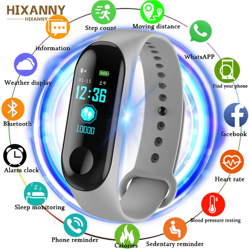 Фитнес браслет кровяное давление Открытый ips экран кислородный пульсометр умный