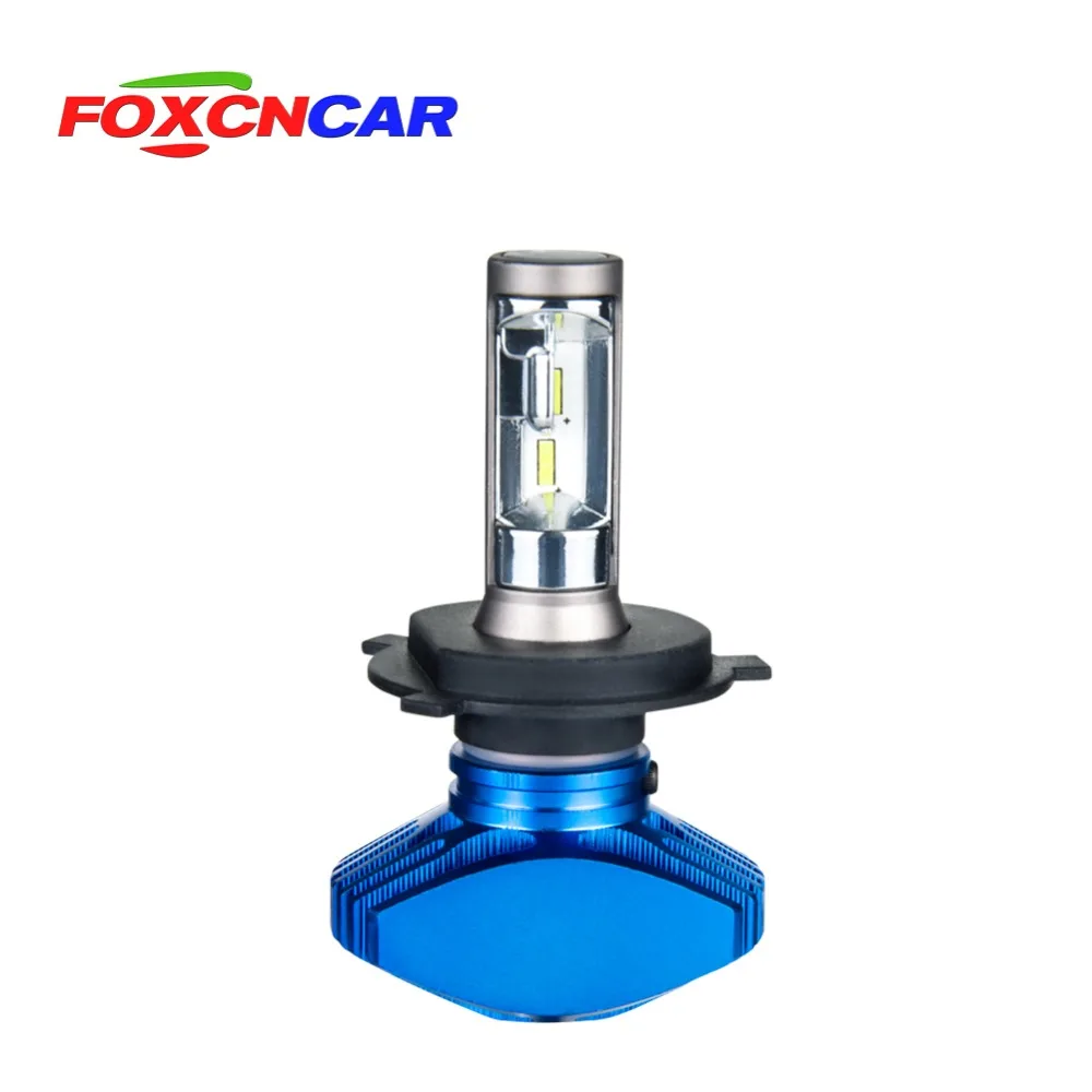 Светодиодсветодиодный лампа для автомобильных фар FOXCNCAR H7 H4 6500K CSP 9005 лм 80 Вт 12 В