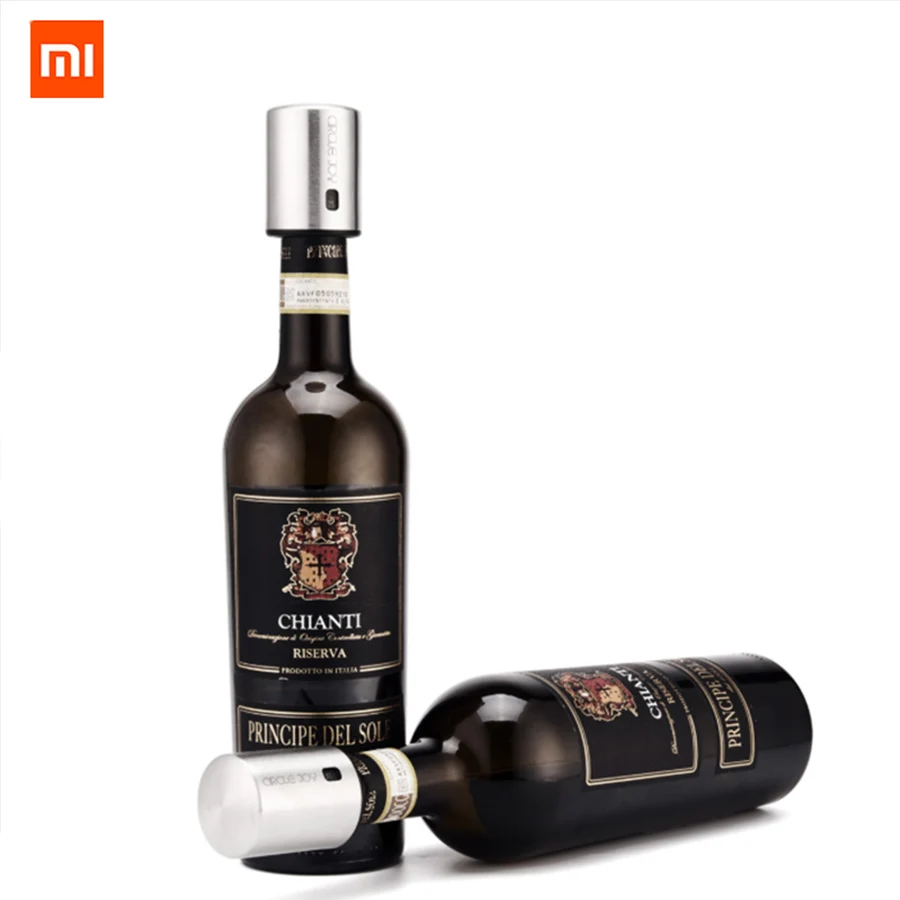 2018 Xiaomi Mijia Circle JoyRed Wine Round Stainless Steel Mini Stopper Smart Vacuum Efficient Preservation Memory Integration |