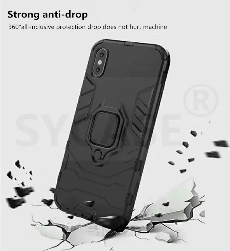 SYCASE Armor case For xiaomi Mi Max2 mobile phone anti-fall bracket ring iron man TPU + PC fully enclosed |