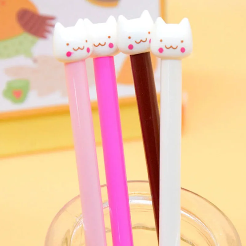 

Kawaii Cat Pen Creative Cats Gel Pen Neutral Pens Writing Black,Blue, Red Ink 0.5mm Cute Stationery Gift Office School Supplies